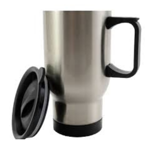 ספל נירוסטה טרמי לבן / כסף