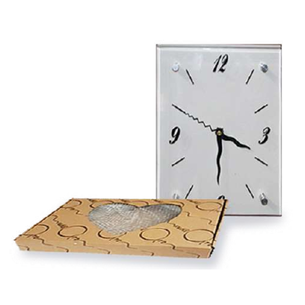 שעון זכוכית מלבן 4A + מנגנון
